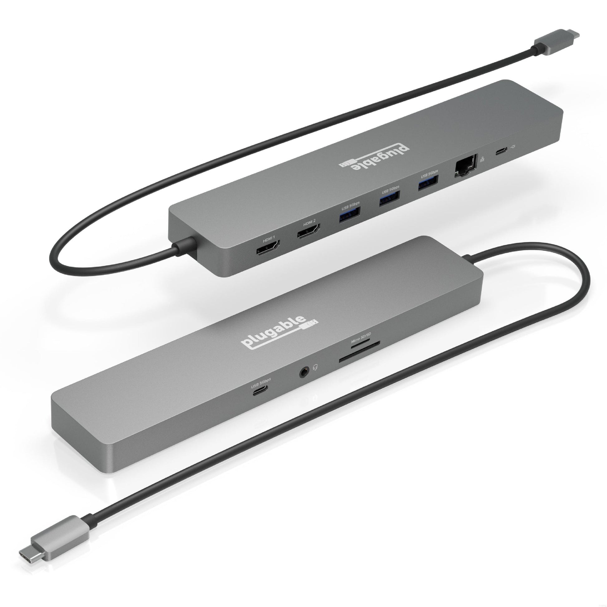 Plugable Technologies USBC-11IN1E laptop dock/port replicator Wired USB 3.2 Gen 1 (3.1 Gen 1) Type-C Silver