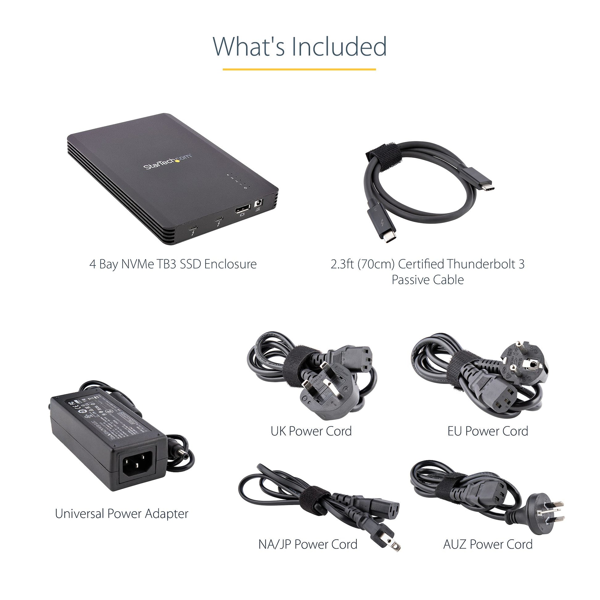 StarTech.com M2E4BTB3 storage drive enclosure SSD enclosure Black M.2