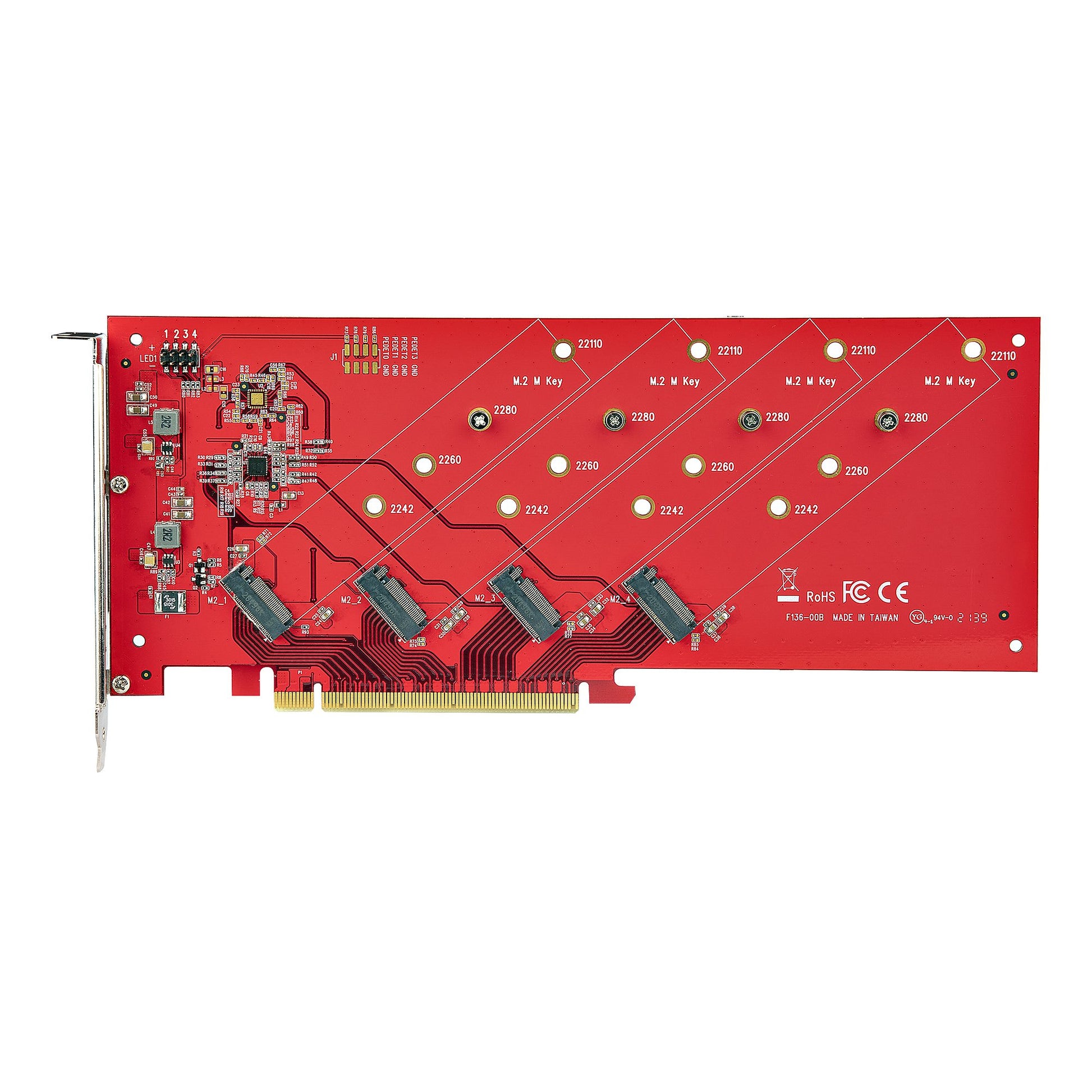 StarTech.com QUAD-M2-PCIE-CARD-B interface cards/adapter Internal M.2