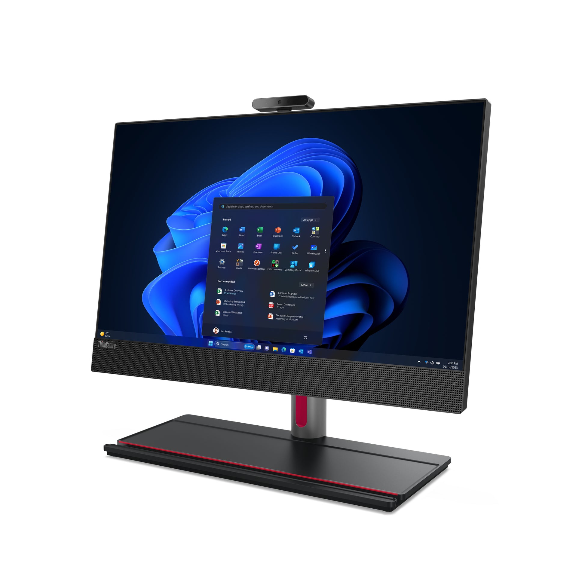 Lenovo ThinkCentre M90a Intel® Core™ i5 i5-14500 23.8" 1920 x 1080 pixels Touchscreen All-in-One PC 16 GB DDR5-SDRAM 256 GB SSD Windows 11 Pro Wi-Fi 6E (802.11ax) Black
