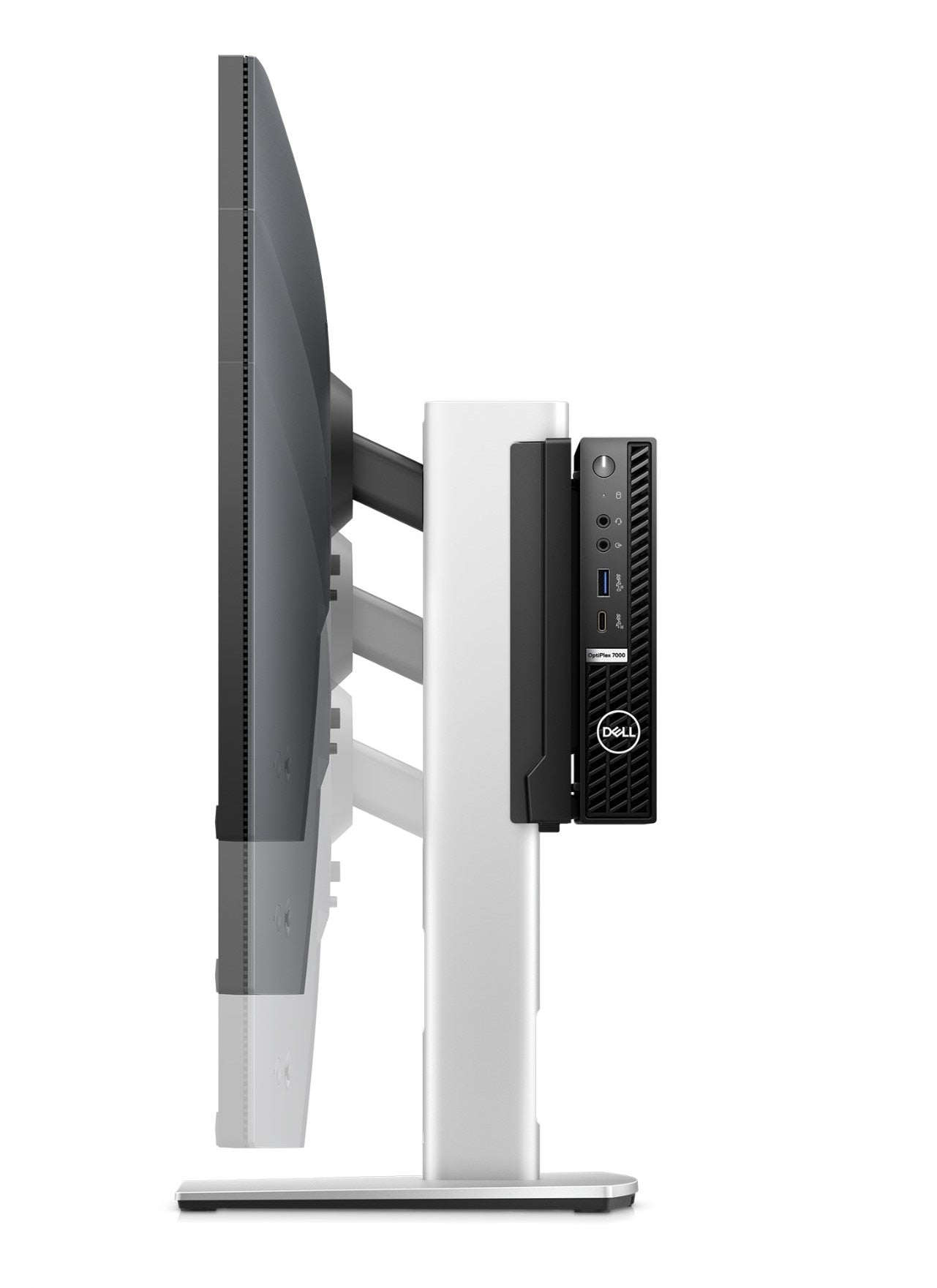 DELL MFS22 27" Desk Silver, Black
