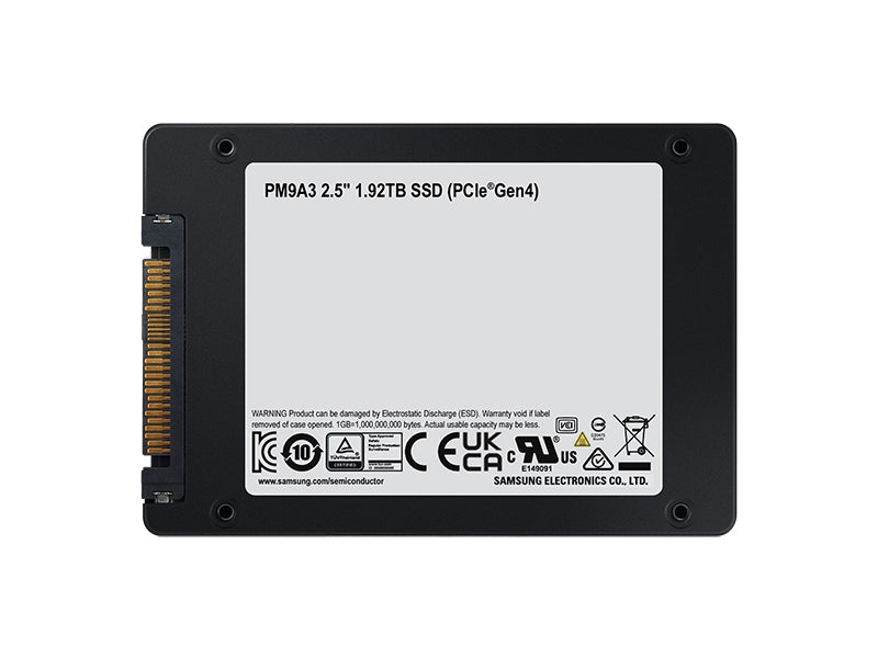 Samsung PM9A3 1.92 TB 2.5" PCI Express 4.0 NVMe V-NAND TLC
