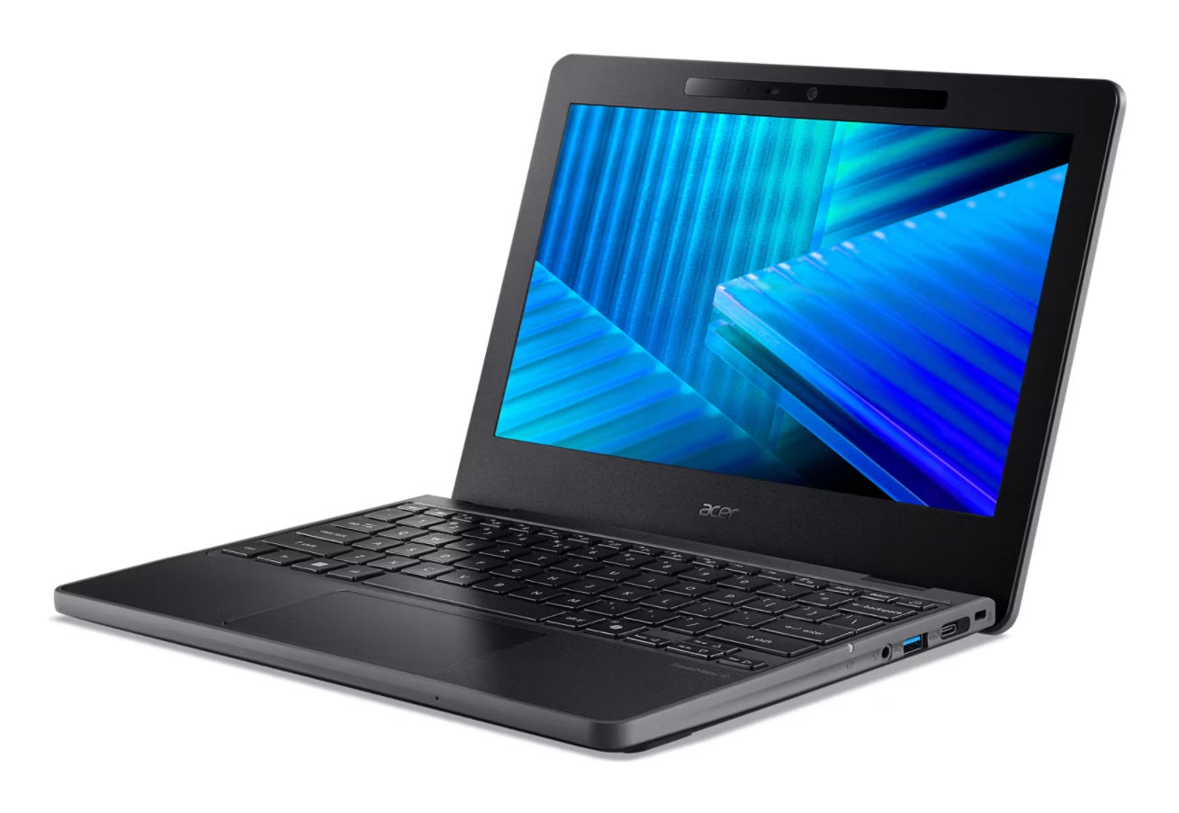 Acer TravelMate TMB311-34T-C9AJ Laptop 11.6" Touchscreen WXGA 8 GB LPDDR5-SDRAM 128 GB eMMC Wi-Fi 7 (802.11be) Windows 11 Pro Education Black