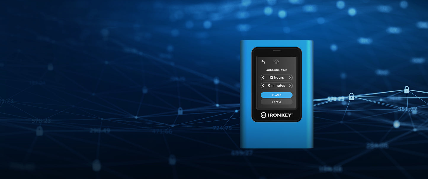 Kingston Technology IronKey Vault Privacy 80 7.68 TB USB Type-C 3.2 Gen 1 (3.1 Gen 1) Blue