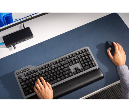 Kensington MK7500F QuietType Pro keyboard Home/Office USB + RF Wireless + Bluetooth QWERTY US English Aluminum, Black