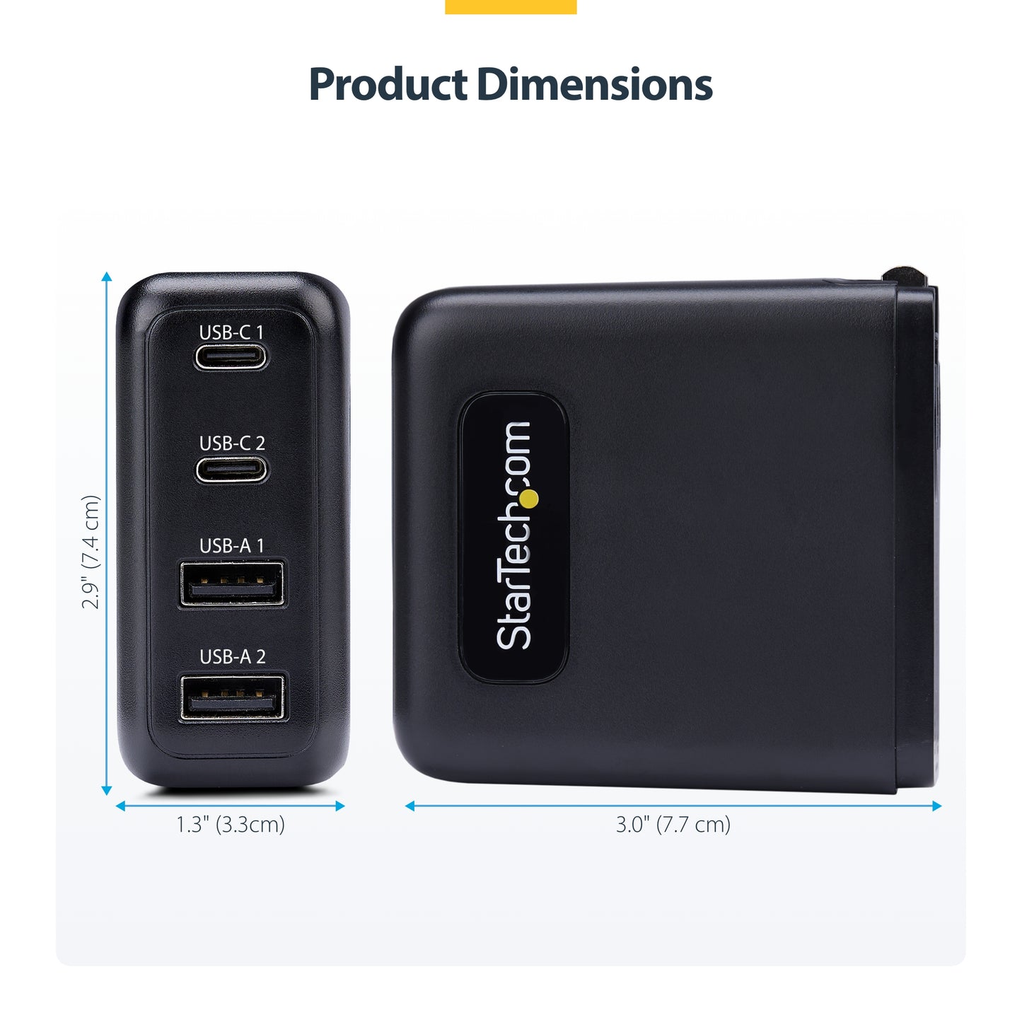 StarTech.com 2210GCN-WALL-CHARGER mobile device charger Universal Black AC Fast charging Indoor