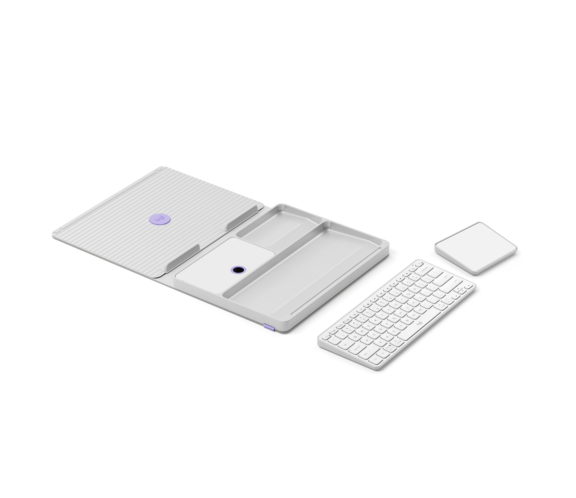 Logitech 920-011238 mobile device keyboard QWERTY English Bluetooth Gray, Violet, White