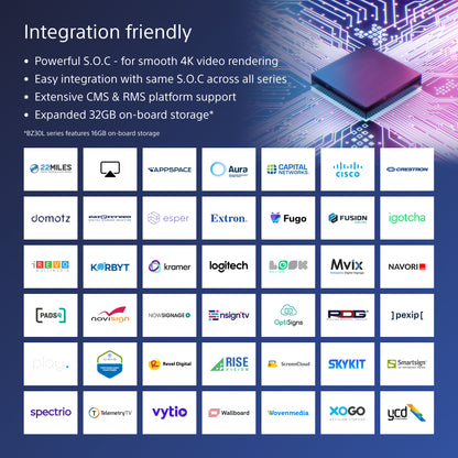 Sony FW-75BZ40L signage display Digital signage flat panel 75" LCD Wi-Fi 700 cd/m² 4K Ultra HD Black Android 24/7