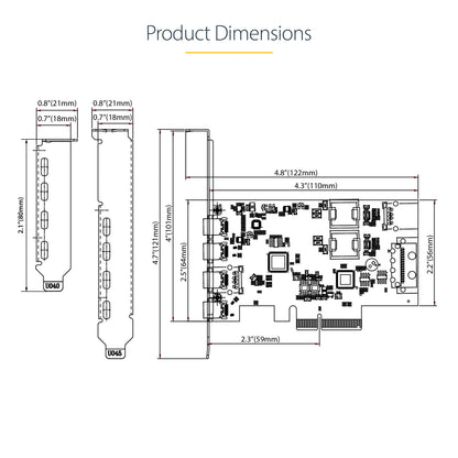 StarTech.com PS4C3IA3-USB-C-CARD interface cards/adapter Internal USB Type-C