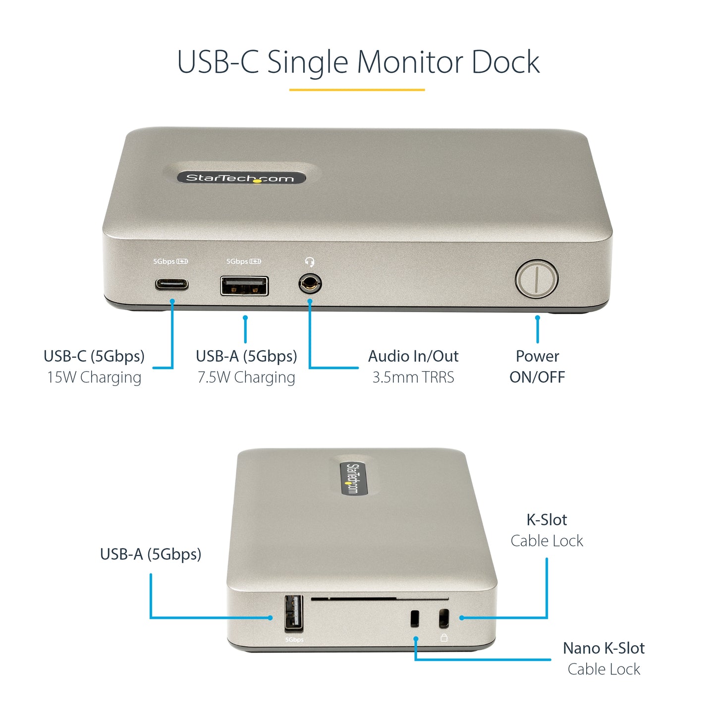 StarTech.com DKM30CHDPD laptop dock/port replicator Wired USB 3.2 Gen 1 (3.1 Gen 1) Type-C Gray