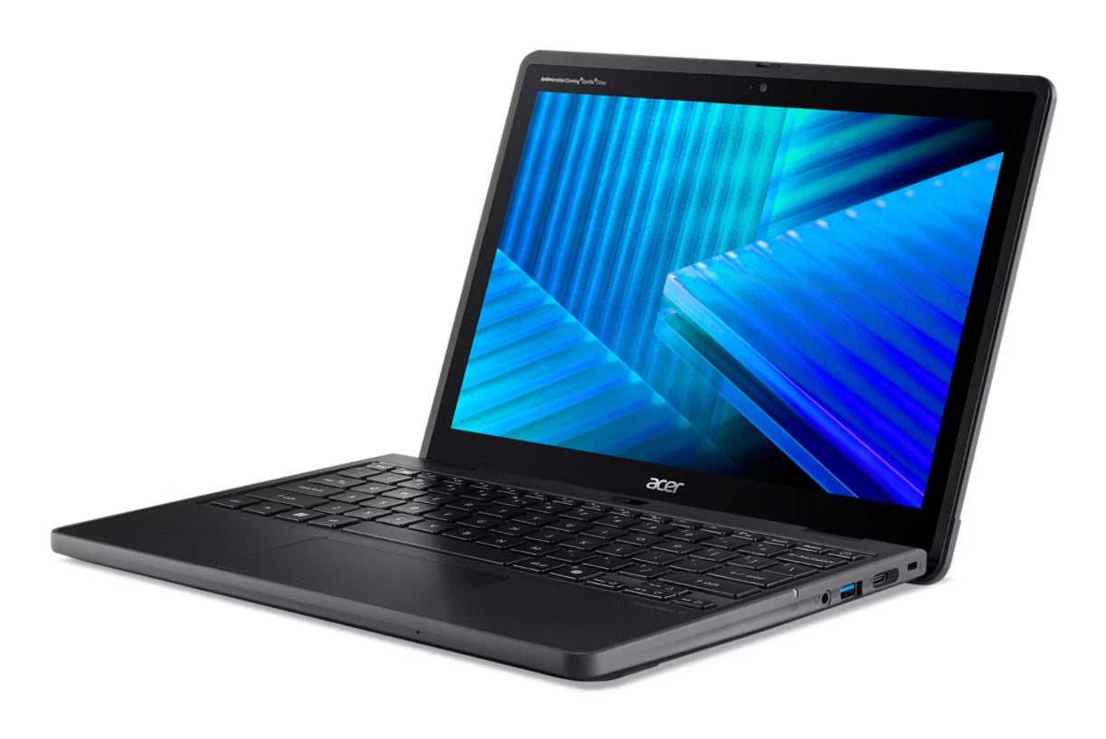 Acer TravelMate Spin B3 TMB312R-31-P4LS Intel® N N250 Hybrid (2-in-1) 12.2" Touchscreen WUXGA 8 GB LPDDR5-SDRAM 128 GB eMMC Wi-Fi 7 (802.11be) Windows 11 Pro Education Black