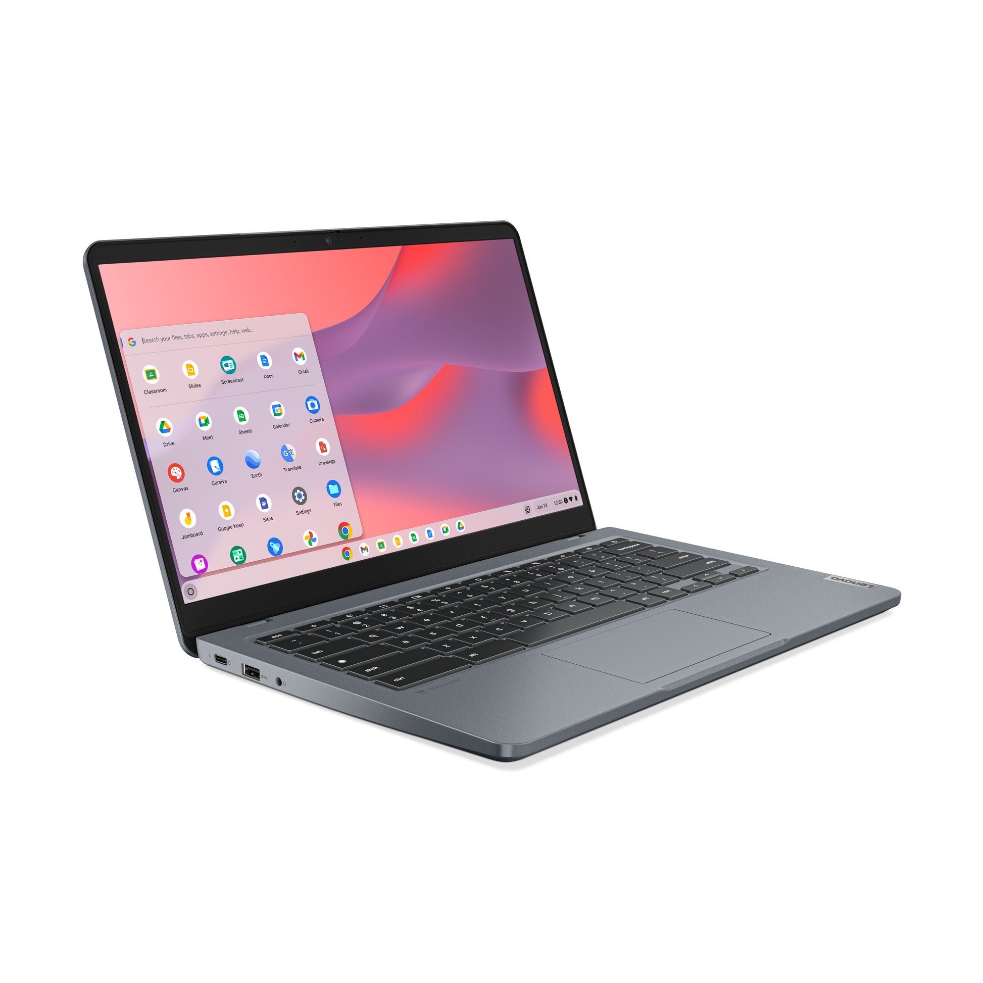 Lenovo 14e Chromebook Gen 3 Intel® N N100 14" Full HD 8 GB LPDDR5-SDRAM 64 GB eMMC Wi-Fi 6E (802.11ax) ChromeOS English Gray