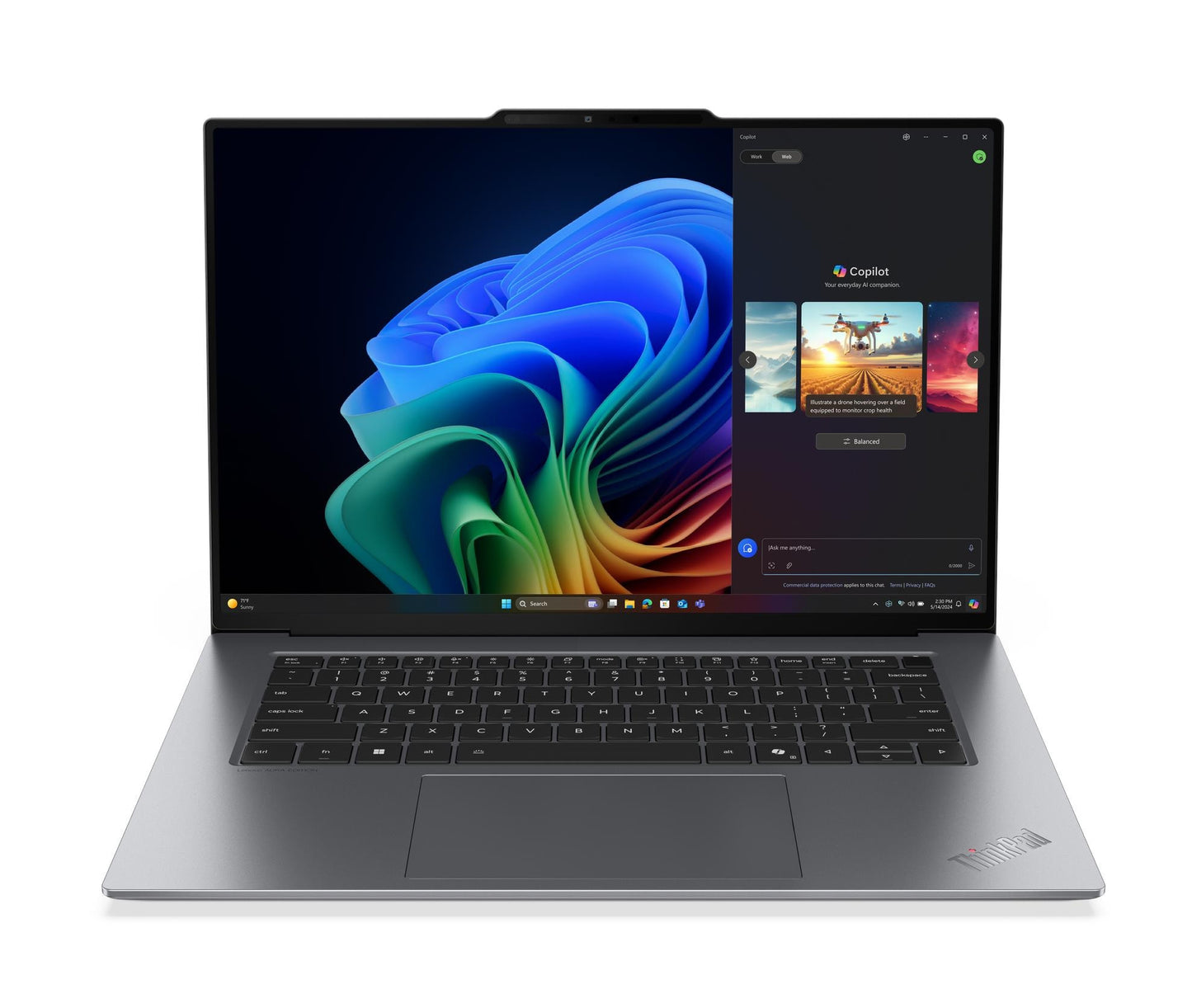 Lenovo ThinkPad X9-15 Gen 1 Aura Edition Copilot+ PC Intel Core Ultra 5 226V Laptop 15.3" 2.8K 16 GB LPDDR5x-SDRAM 512 GB SSD Wi-Fi 7 (802.11be) Windows 11 Pro English Gray