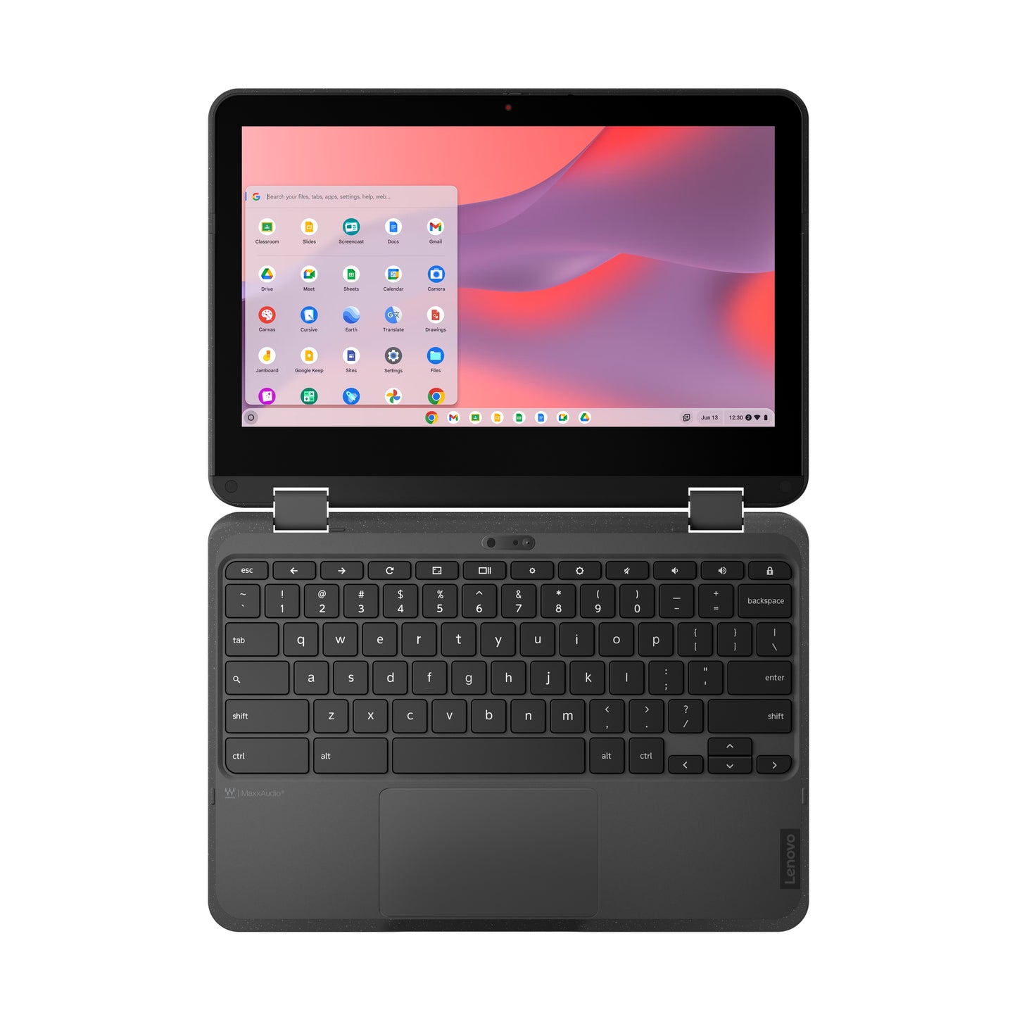 Lenovo 500e Chromebook Gen 4s Intel® N N250 11.6" Touchscreen HD 8 GB LPDDR5-SDRAM 64 GB eMMC Wi-Fi 6E (802.11ax) ChromeOS English Gray