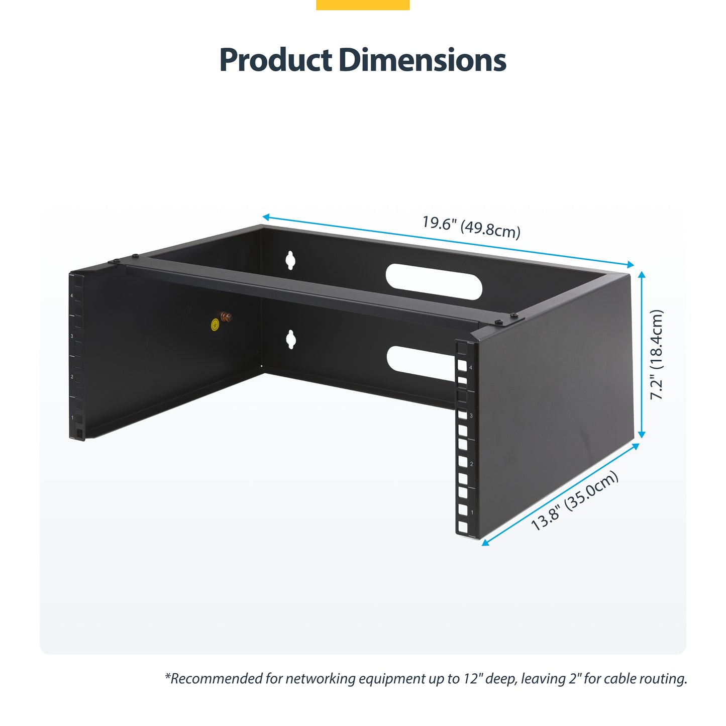 StarTech.com WALLMOUNT4 rack cabinet 4U Wall mounted rack Black