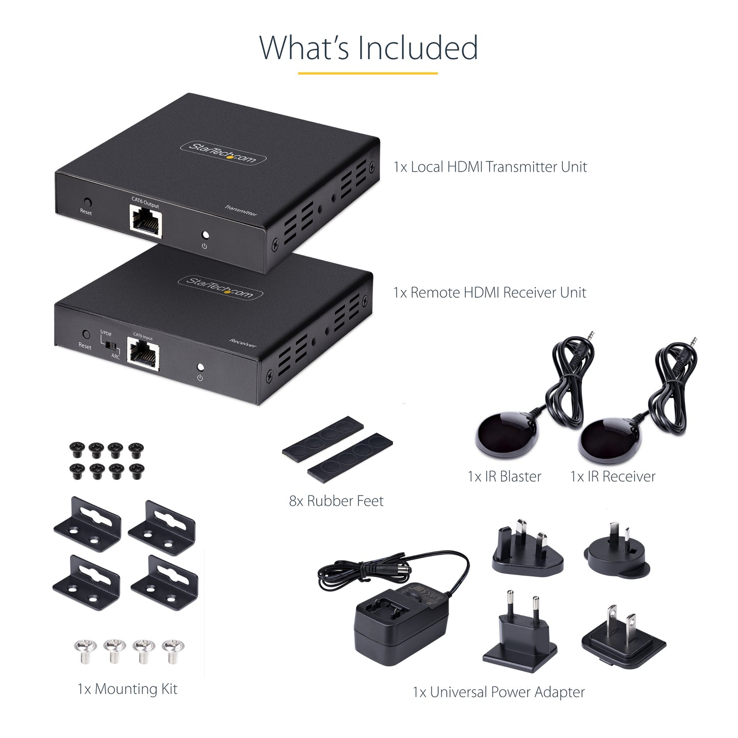 StarTech.com 4K70IC-EXTEND-HDMI AV extender AV transmitter & receiver Black