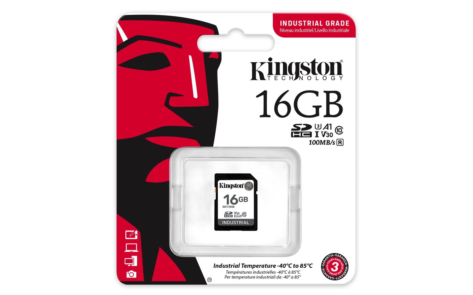 Kingston Technology Industrial 16 GB SDHC UHS-I Class 10