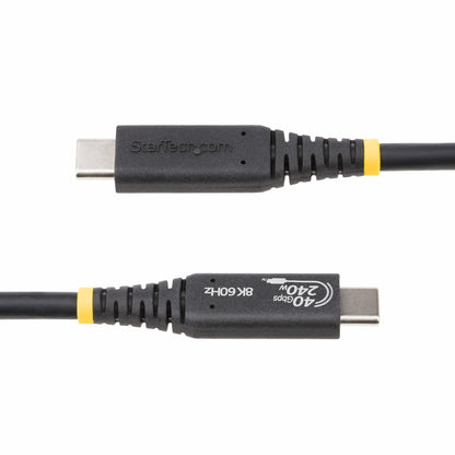 StarTech.com 50C-40G-USB4-CABLE USB cable USB4 Gen 3x2 19.7" (0.5 m) USB C Black