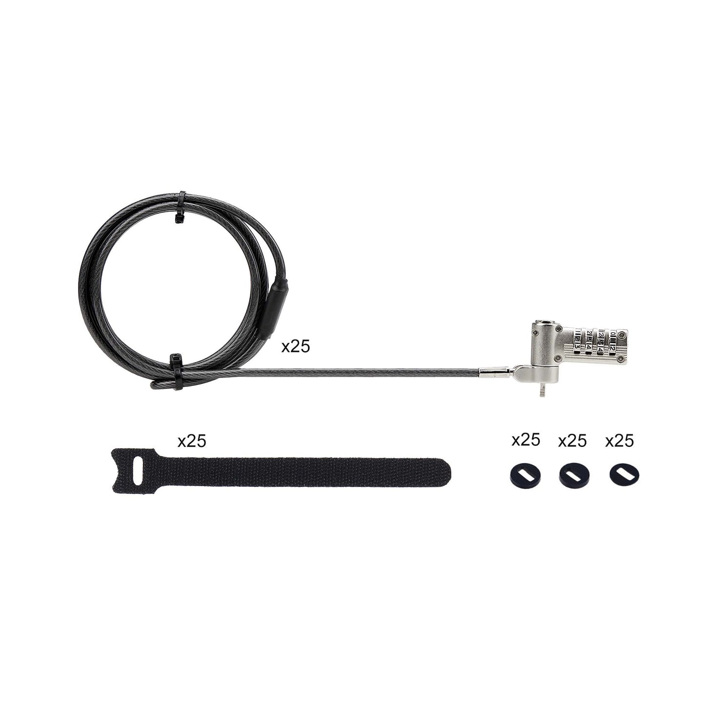 StarTech.com UNIVCS-LAPTOP-LOCK cable lock Black, Silver 78.7" (2 m)