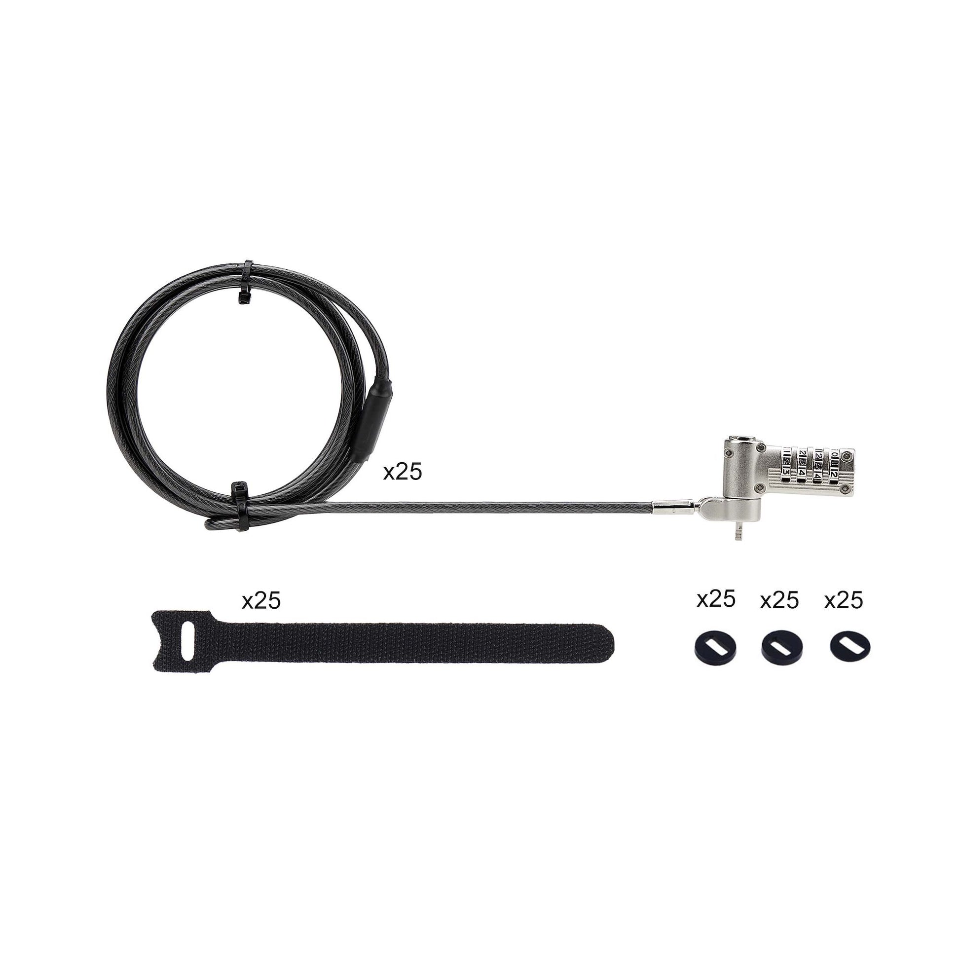 StarTech.com UNIVCS-LAPTOP-LOCK cable lock Black, Silver 78.7" (2 m)