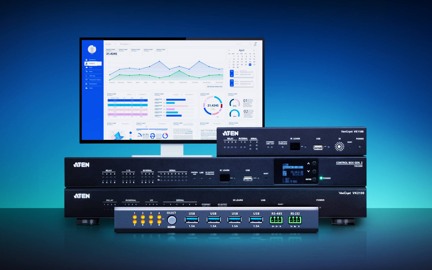 ATEN US3384I-AT KVM switch Black