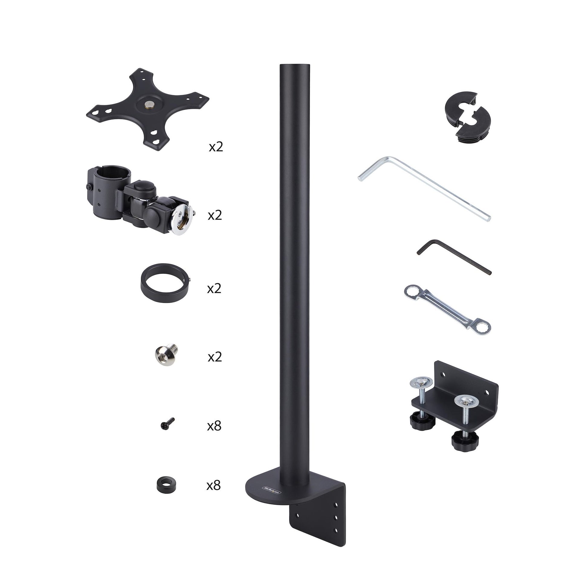 StarTech.com H2MPV-MONITOR-MOUNT monitor mount / stand 49" Desk Black