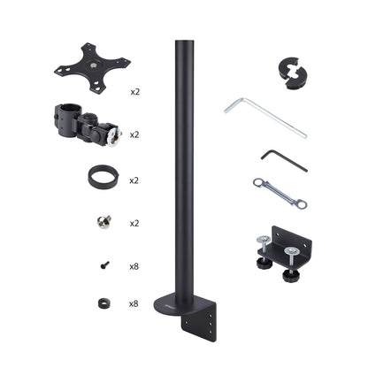 StarTech.com H2MPV-MONITOR-MOUNT monitor mount / stand 49" Desk Black