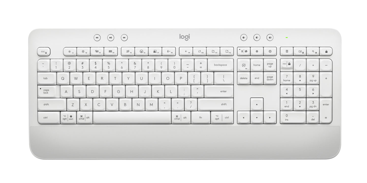 Logitech 920-011018 keyboard Mouse included Office Bluetooth QWERTY English White