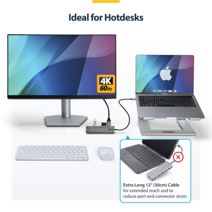 StarTech.com DKT30CHSDPD1 laptop dock/port replicator Wired USB 3.2 Gen 1 (3.1 Gen 1) Type-C Black, Gray
