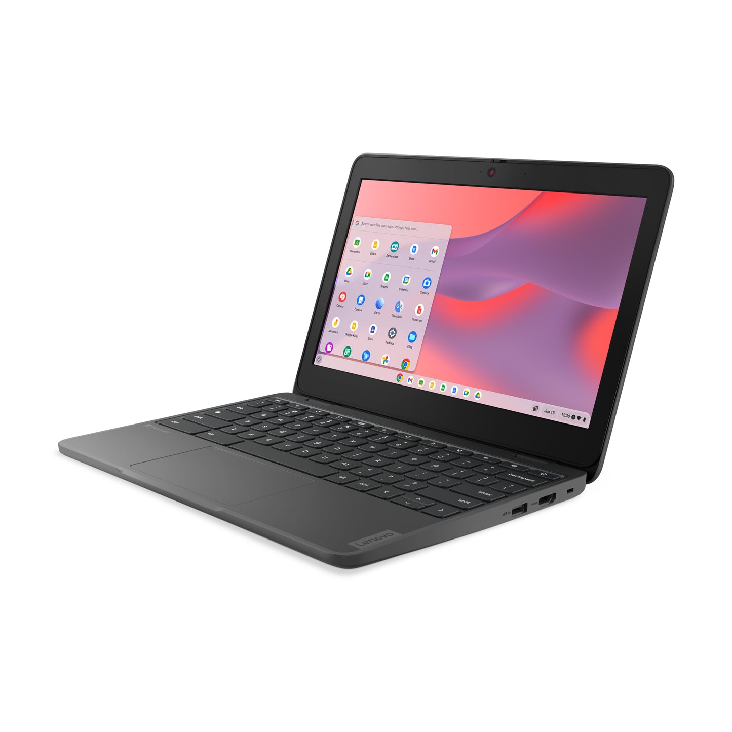 Lenovo 100e Chromebook Gen 4 MediaTek Kompanio 520 11.6" HD 4 GB LPDDR4x-SDRAM 32 GB eMMC Wi-Fi 6 (802.11ax) ChromeOS English Gray