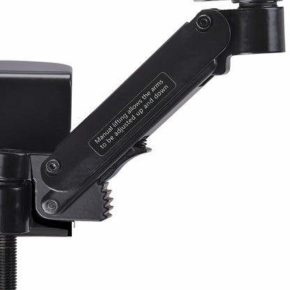 StarTech.com Adjustable Arm Rest for Office Desk, Ergonomic Arm/Elbow Support, 360-Degree Rotation, Clamp-On/No Drill Installation, Black