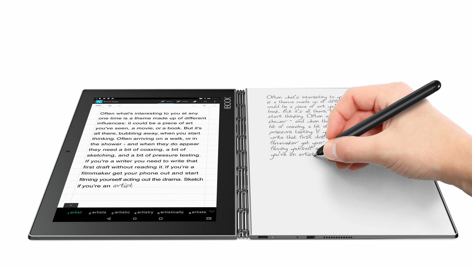 Lenovo Yoga Book Intel Atom® x5-Z8550 Hybrid (2-in-1) 10.1" Touchscreen Full HD 4 GB LPDDR3-SDRAM 64 GB Android 6.0 Gray