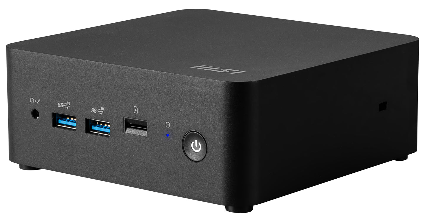 MSI Cubi NUC 1M-010US Intel Core 3 100U 8 GB DDR5-SDRAM 500 GB SSD Windows 11 Pro Mini PC Black