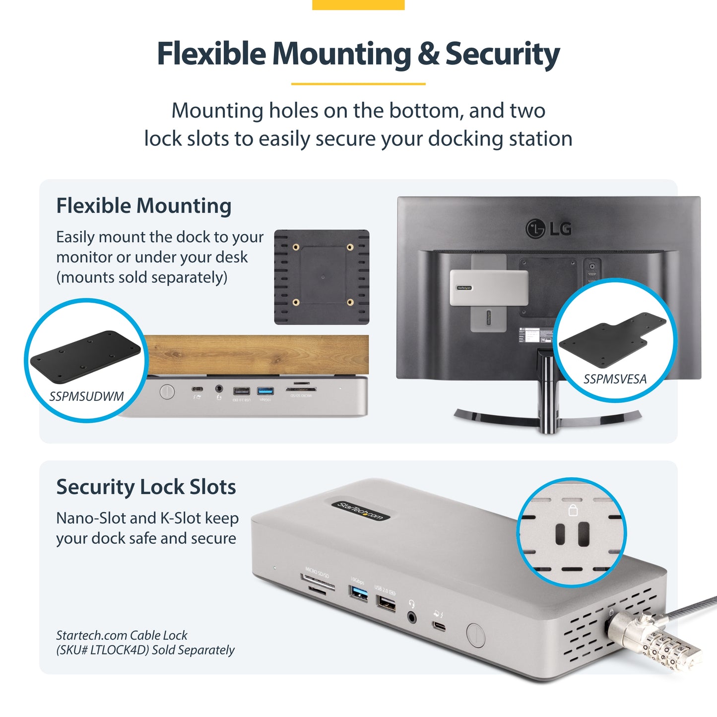 StarTech.com 132N-TB4USB4DOCK laptop dock/port replicator Wired Thunderbolt 4 Gray