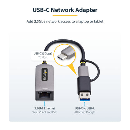 StarTech.com U2GA-USB-C-ETHERNET network card 5000 Mbit/s