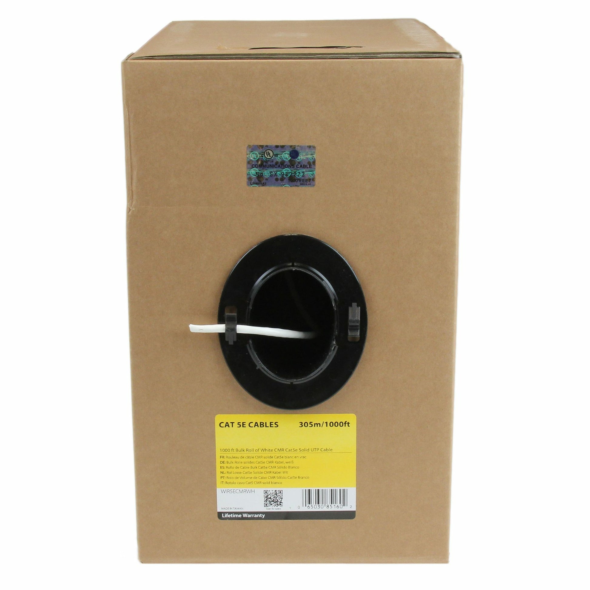 StarTech.com WIR5ECMRWH networking cable White 12003.9" (304.9 m) Cat5e U/UTP (UTP)