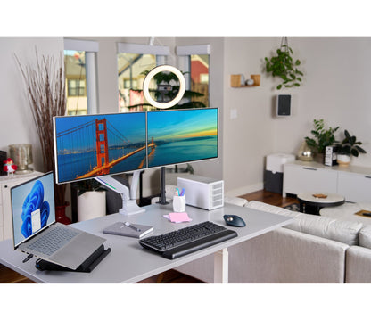 Kensington MK7500F QuietType Pro keyboard Home/Office USB + RF Wireless + Bluetooth QWERTY US English Aluminum, Black