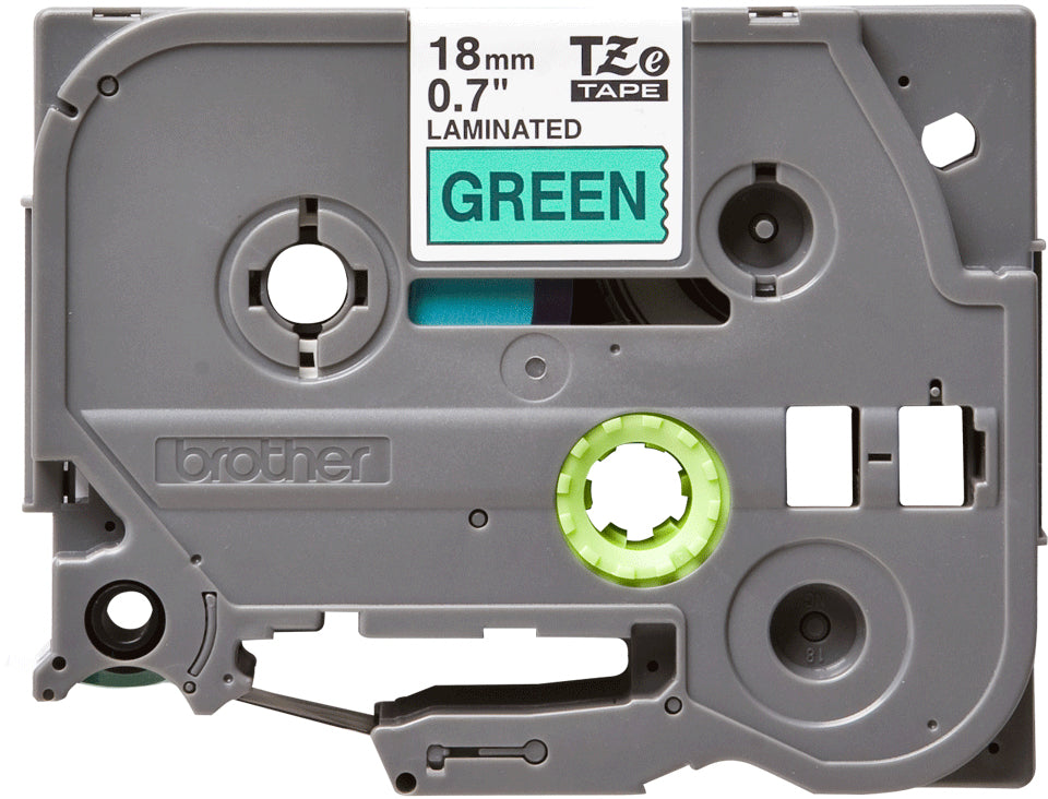 Brother TZE741G label-making tape Black on green TZe