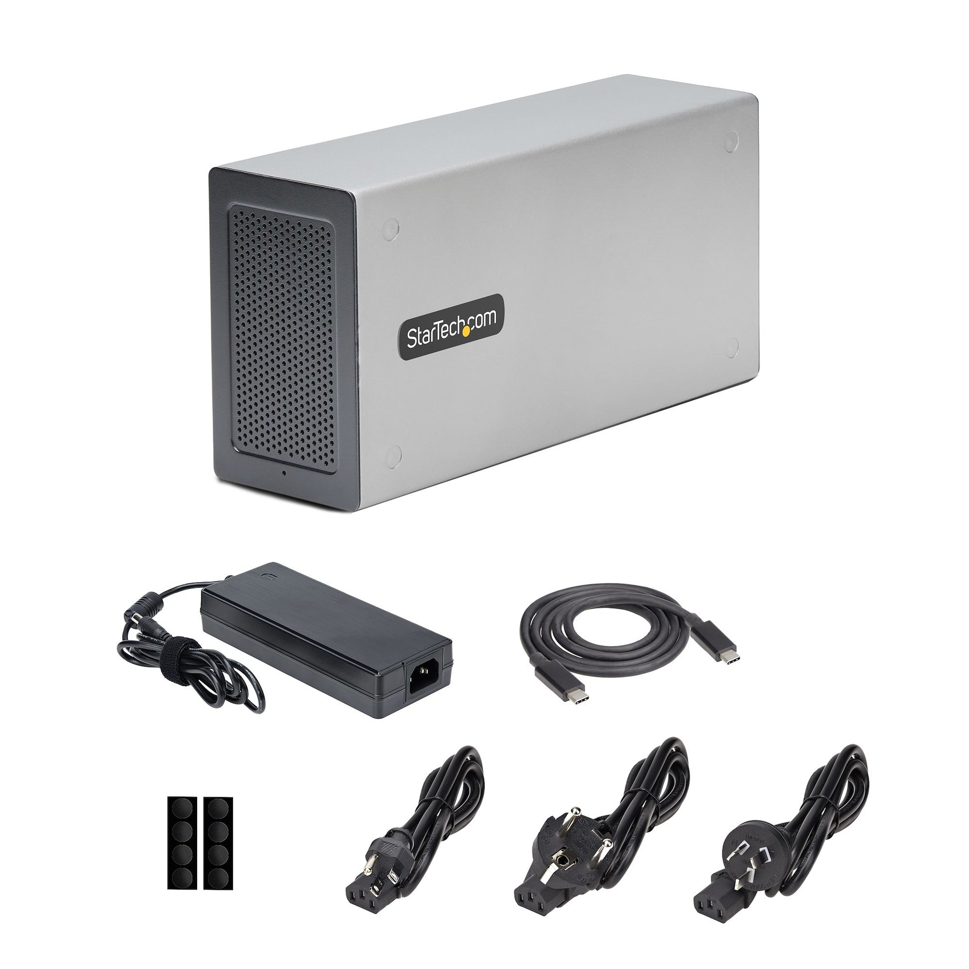 StarTech.com 2TBT3-PCIE-ENCLOSURE laptop dock/port replicator Wired Thunderbolt 3 Silver