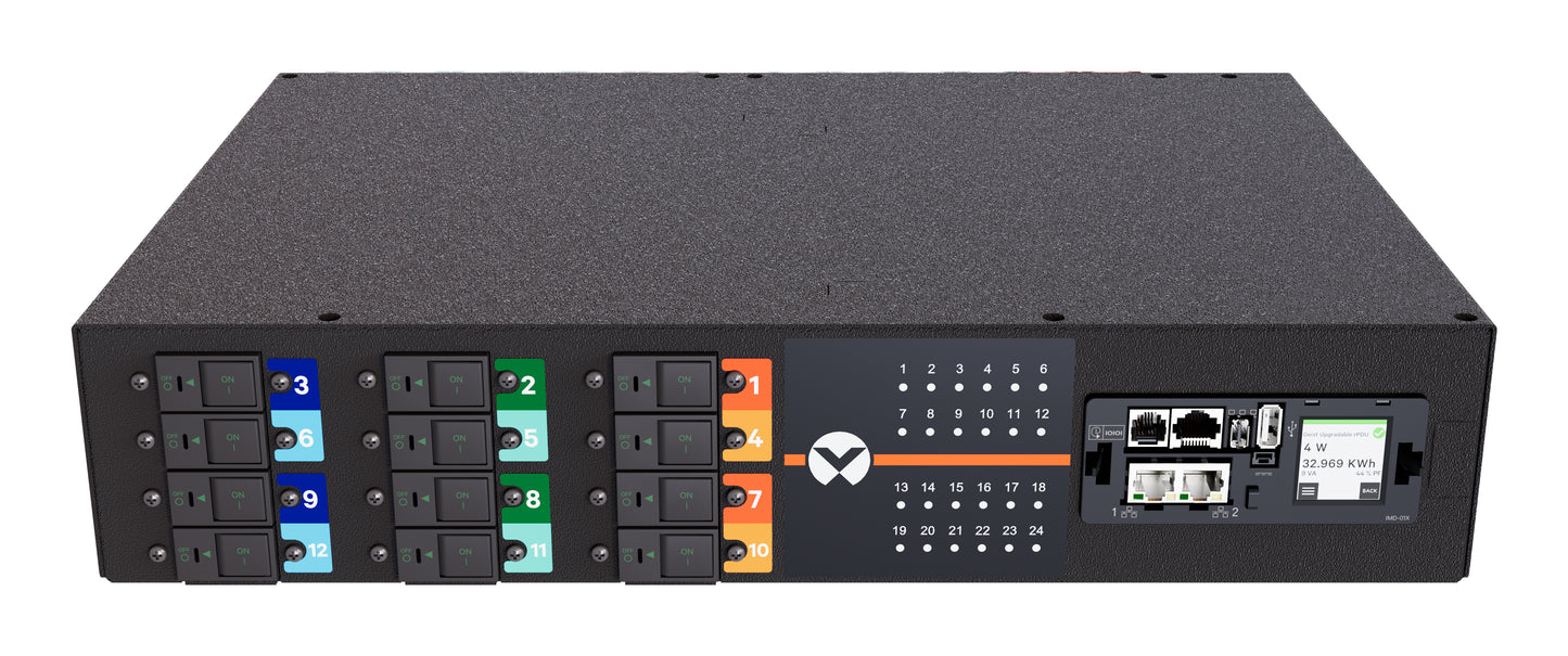 Vertiv PowerIT VP7U62A2 power distribution unit (PDU) 24 AC outlet(s) 2U Black
