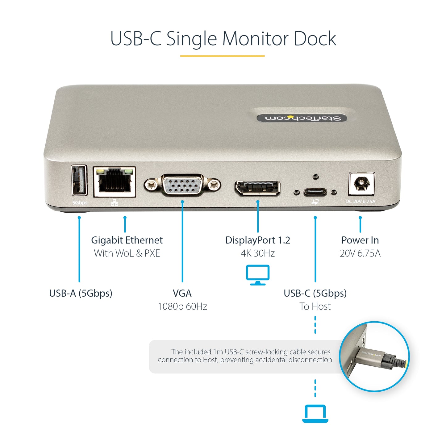 StarTech.com DKM30CHDPD laptop dock/port replicator Wired USB 3.2 Gen 1 (3.1 Gen 1) Type-C Gray