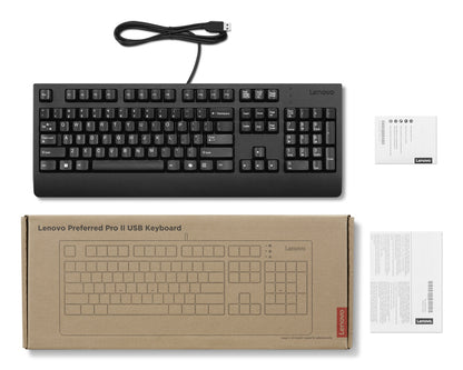 Lenovo Preferred Pro II keyboard Home/Office USB US English Black