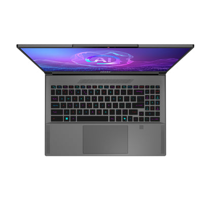 MSI Creator A16 AI+ A3HVFG-038US AMD Ryzen AI 9 HX 365 Laptop 16" Quad HD+ 32 GB LPDDR5x-SDRAM 1 TB SSD NVIDIA GeForce RTX 4060 Wi-Fi 7 (802.11be) Windows 11 Pro Gray
