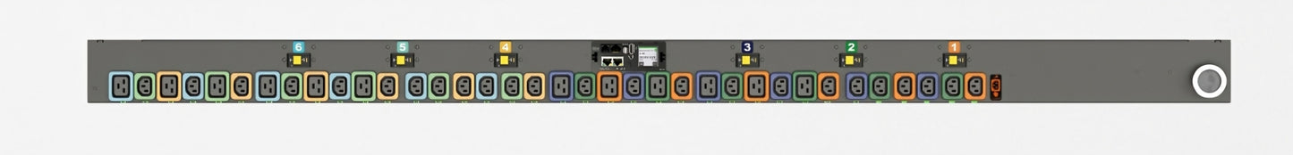 Vertiv Geist MNU5MHB1-36PNB8-6PS15D0A10-S-A power distribution unit (PDU) 36 AC outlet(s) 0U Black