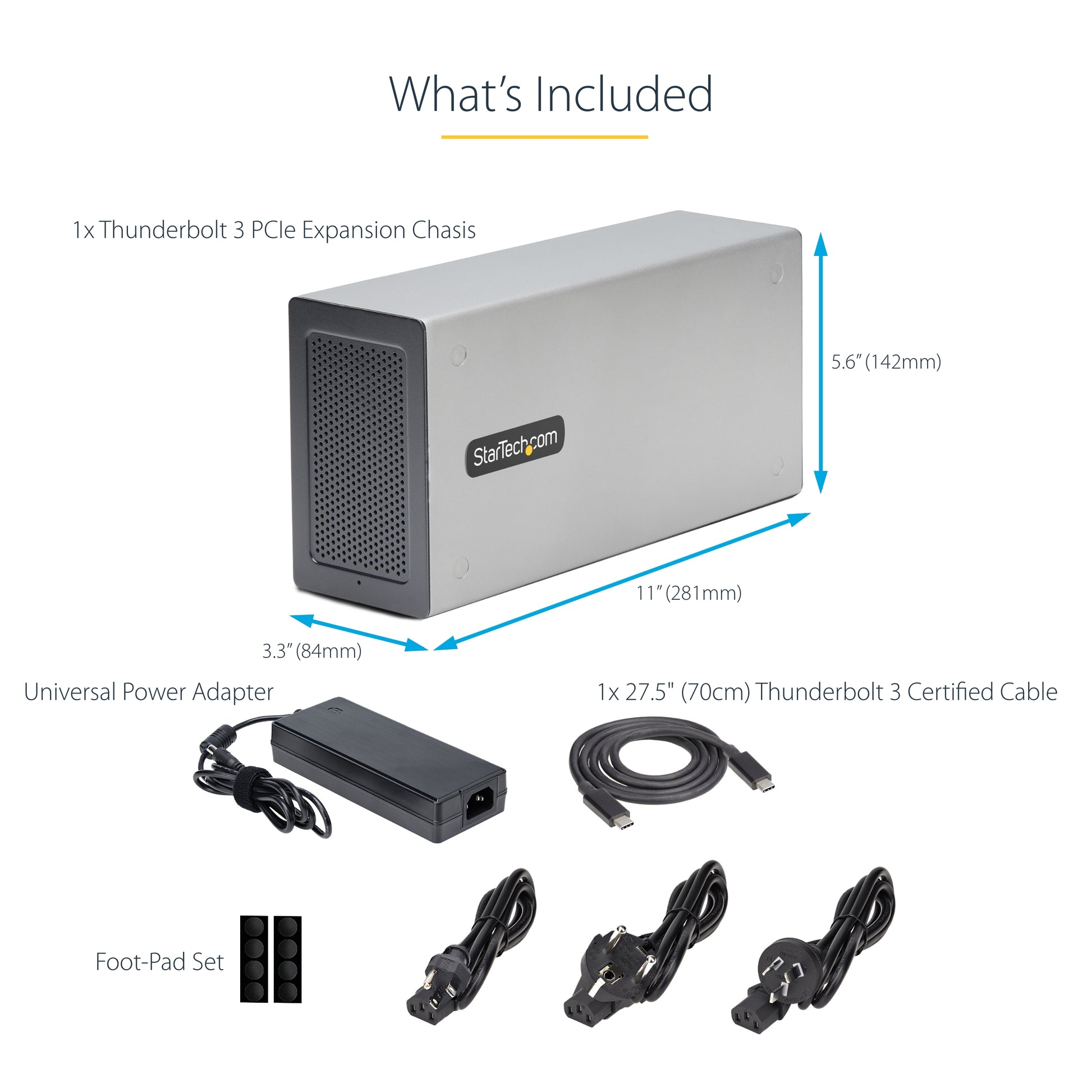 StarTech.com 2TBT3-PCIE-ENCLOSURE laptop dock/port replicator Wired Thunderbolt 3 Silver