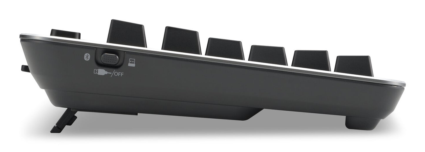 Kensington MK7500F QuietType Pro keyboard Home/Office USB + RF Wireless + Bluetooth QWERTY US English Aluminum, Black