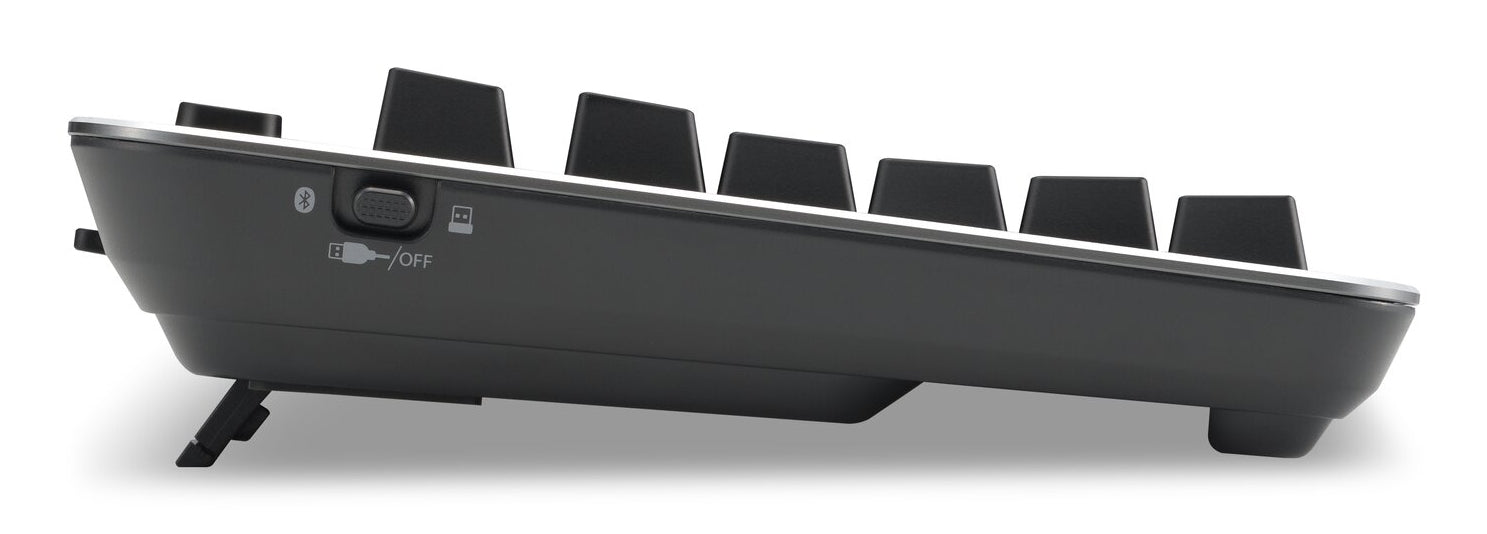 Kensington MK7500F QuietType Pro keyboard Home/Office USB + RF Wireless + Bluetooth QWERTY US English Aluminum, Black