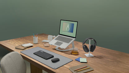 Logitech Pebble 2 Combo keyboard Mouse included Universal RF Wireless + Bluetooth QWERTY English Graphite