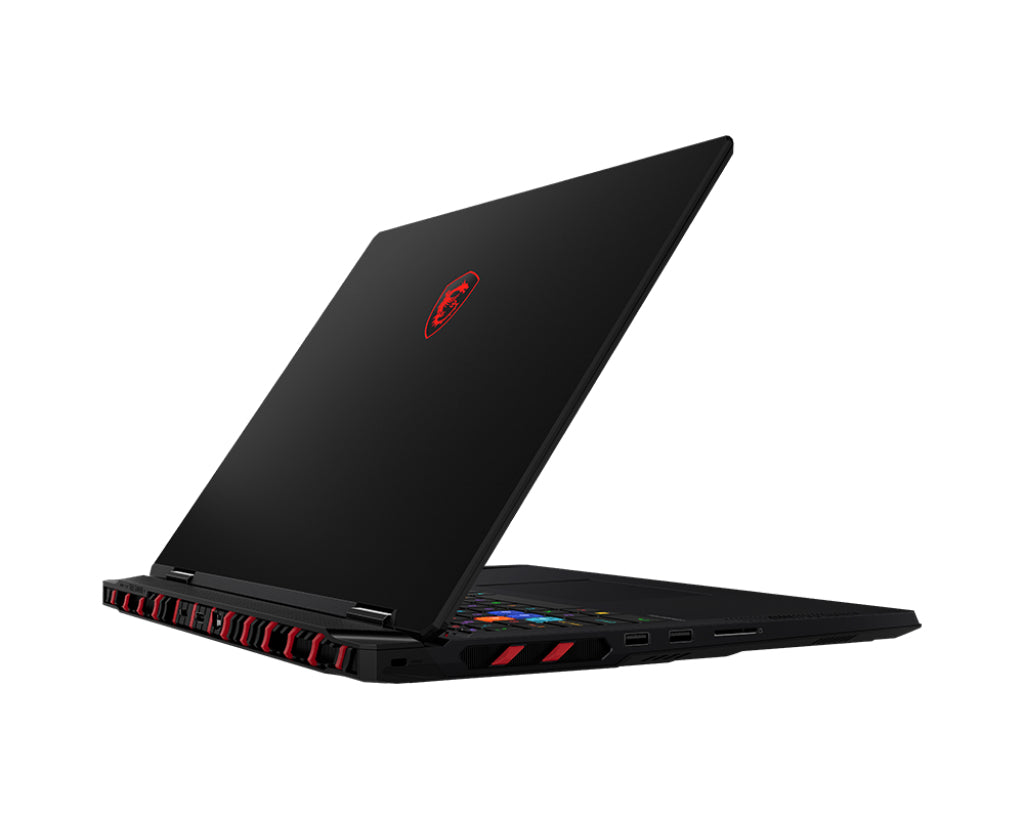 MSI Raider 18 HX AI A2XWIG-014US Intel Core Ultra 9 285HX Laptop 18" UHD+ 64 GB DDR5-SDRAM 4 TB SSD NVIDIA GeForce RTX 5080 Wi-Fi 7 (802.11be) Windows 11 Home Black