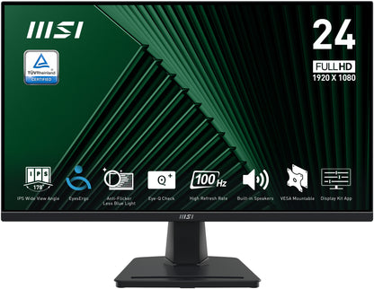 MSI Pro MP245G computer monitor 23.8" 1920 x 1080 pixels Full HD LCD Black